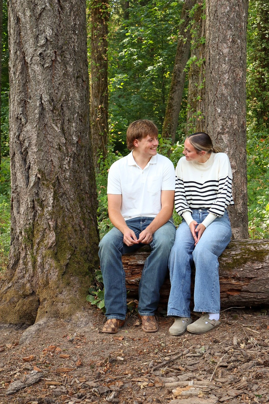 Couple photographed together during an outdoor session